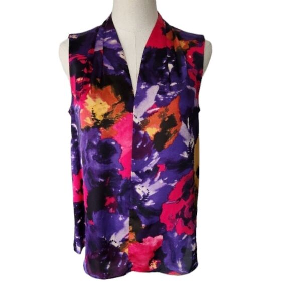 NWOTโKasper floral sleeveless top - Size Small - Picture 1 of 7